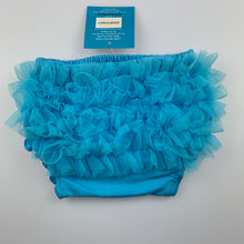 Load image into Gallery viewer, Girls Little Trends, blue ruffle nappy cover, bloomers, NEW, size 0-1,  
