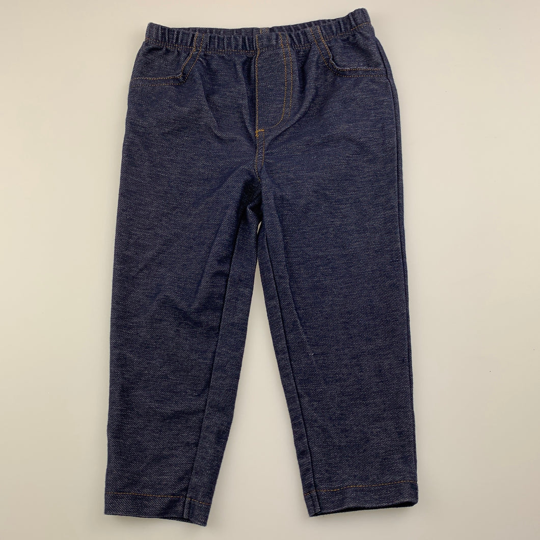 Girls Carters, stretchy denim leggings, elasticated, FUC, size 1,  