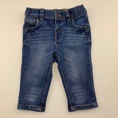 Boys Target, blue stretch denim jeans, adjustable, EUC, size 00,  
