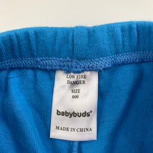 Load image into Gallery viewer, Boys Baby Buds, blue cotton bottoms, elasticated, GUC, size 000,  