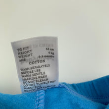 Load image into Gallery viewer, Boys Baby Buds, blue cotton bottoms, elasticated, GUC, size 000,  