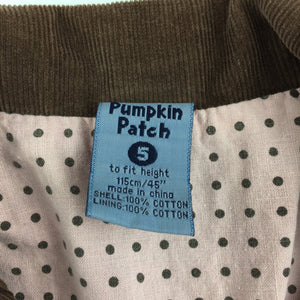 Girls Pumpkin Patch, cotton lined corduroy jacket / coat, GUC, size 5