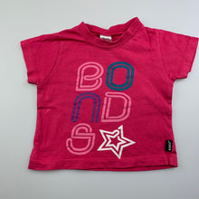 Load image into Gallery viewer, Girls Bonds, pink cotton t-shirt / top, wash faded, FUC, size 000,  