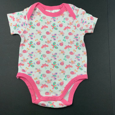 Girls Dymples, soft cotton bodysuit / romper, butterflies, EUC, size 00,  