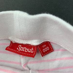 Girls Sprout, soft cotton leggings / bottoms, EUC, size 000,  