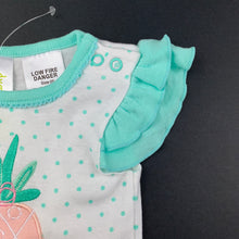 Load image into Gallery viewer, Girls Dymples, cotton pyjama t-shirt / top, pineapple, EUC, size 00,  