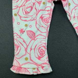 Girls Dymples, floral cotton leggings / bottoms, EUC, size 000,  