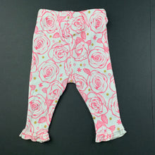 Load image into Gallery viewer, Girls Dymples, floral cotton leggings / bottoms, EUC, size 000,  