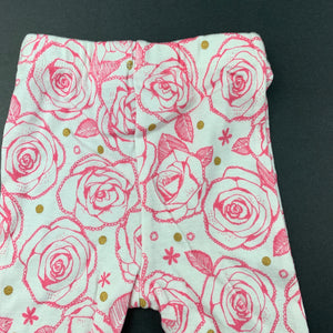 Girls Dymples, floral cotton leggings / bottoms, EUC, size 000,  