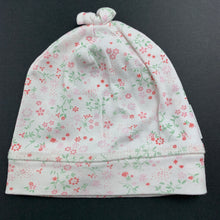 Load image into Gallery viewer, Girls purebaby, floral organic cotton hat / beanie, EUC, size 1,  