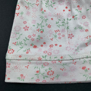 Girls purebaby, floral organic cotton hat / beanie, EUC, size 1,  