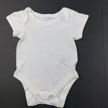 Load image into Gallery viewer, unisex M&amp;S, white cotton bodysuit, romper, GUC, size 0000,  