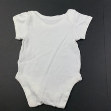 Load image into Gallery viewer, unisex M&amp;S, white cotton bodysuit, romper, GUC, size 0000,  