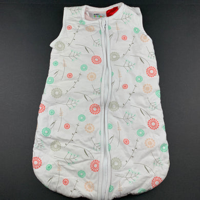 Girls Baby Sleeptime, cotton lined wadded sleeping bag, no tog rating, GUC, size 000-00,  