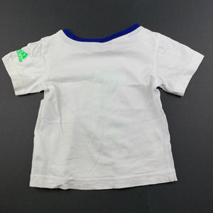 Boys Adidas, white cotton t-shirt top, tiger, GUC, size 0,  