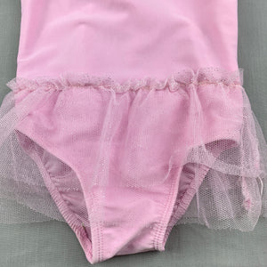 Girls Baby Buns, pink swim one-piece, FUC, size 1-2,  