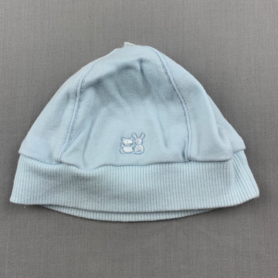 Boys blue, cotton hat / beanie, GUC, size 3 months,  
