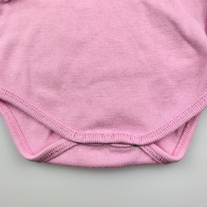Girls Papoose, pink cotton bodysuit / romper, GUC, size 0000,  
