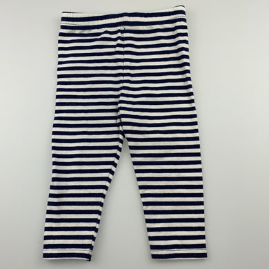 Girls Dymples, navy stripe stretchy leggings / bottoms, GUC, size 00,  