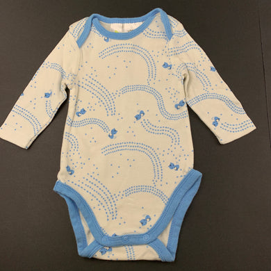 unisex Dymples, cotton bodysuit / romper, fox, EUC, size 000,  