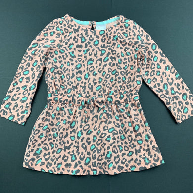 Girls Target, lightweight cotton long sleeve dress, GUC, size 1, L: 36cm