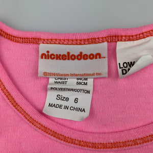 Girls Nickelodeon, Dora the Explorer pyjama top, GUC, size 6,  