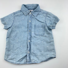 Load image into Gallery viewer, Boys Young Original, chambray cotton short sleeve shirt, GUC, size 1,  
