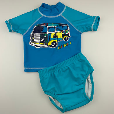 Boys Dymples, short sleeve rashie & swim bottoms, FUC, size 00,  