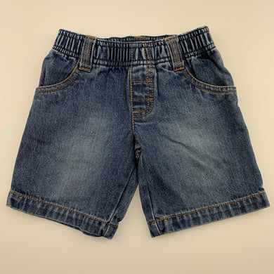 Boys Target, blue denim shorts, elasticated, GUC, size 00,  