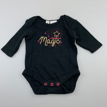 Load image into Gallery viewer, Girls Dymples, black cotton bodysuit / romper, GUC, size 0000,  