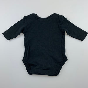 Girls Dymples, black cotton bodysuit / romper, GUC, size 0000,  