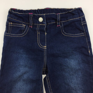 Girls H&T, stretch denim jeans, adjustable, GUC, size 5