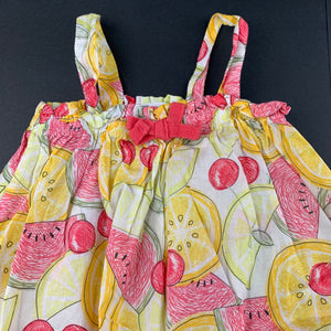 Girls Pumpkin Patch, lightweight cotton summer dress, GUC, size 1, L: 46cm