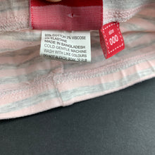 Load image into Gallery viewer, Girls Sprout, pink &amp; grey stripe leggings / bottoms, EUC, size 000,  