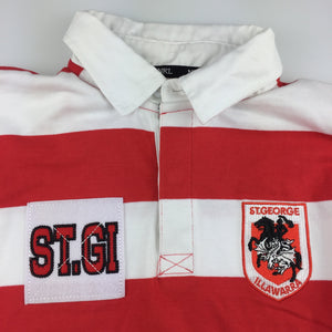 Boys NRL Supporter, St George Dragons thick cotton jersey / top, EUC, size 12