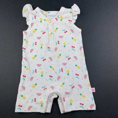 Girls Marquise, soft cotton romper, FUC, size 0000,  
