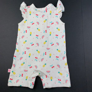 Girls Marquise, soft cotton romper, FUC, size 0000,  