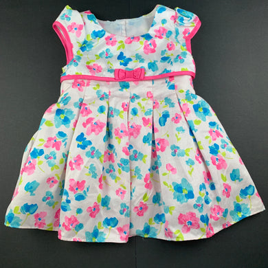 Girls Jona Michelle, lined floral party dress, GUC, size 1-2, L: 44cm