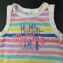 Load image into Gallery viewer, Girls Mambo, striped stretchy singletsuit / romper, FUC, size 00,  