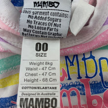 Load image into Gallery viewer, Girls Mambo, striped stretchy singletsuit / romper, FUC, size 00,  