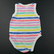 Load image into Gallery viewer, Girls Mambo, striped stretchy singletsuit / romper, FUC, size 00,  
