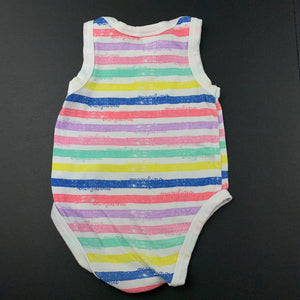 Girls Mambo, striped stretchy singletsuit / romper, FUC, size 00,  