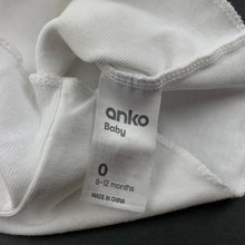 Load image into Gallery viewer, Girls Anko, white cotton singlet top, unicorn, GUC, size 0,  
