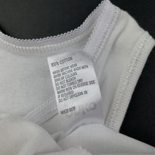 Load image into Gallery viewer, Girls Anko, white cotton singlet top, unicorn, GUC, size 0,  