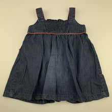 Load image into Gallery viewer, Girls JSP, dark denim casual dress, GUC, size 1-2, L: 45cm