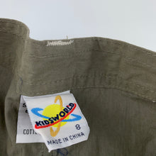 Load image into Gallery viewer, Boys KidsWorld, khaki lightweight long shorts, L: 50cm, GUC, size 8,  
