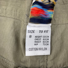 Load image into Gallery viewer, Boys KidsWorld, khaki lightweight long shorts, L: 50cm, GUC, size 8,  