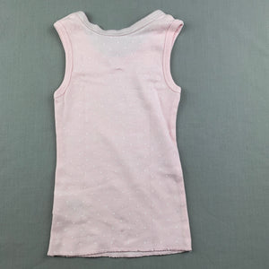 Girls Anko, pink cotton singlet top, EUC, size 0,  