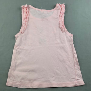 Girls Pumpkin Patch, pink cotton singlet top, FUC, size 5,  