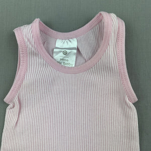 Girls Target, pink ribbed cotton singlet top, GUC, size 0000,  